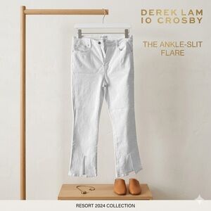 Derek Lam 10 Crosby White Denim Jeans Front Slit Hem Size 31 NWOT Designer